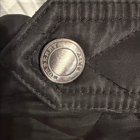 Black Burberry Brit Quilted Jacket with Classic Check Lining - Picture 8 of 8